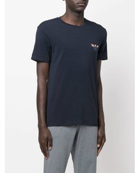 T-shirt à col rond bleu marine Emporio Armani