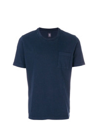 T-shirt à col rond bleu marine Eleventy