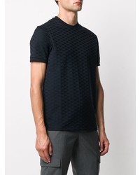 T-shirt à col rond bleu marine Emporio Armani