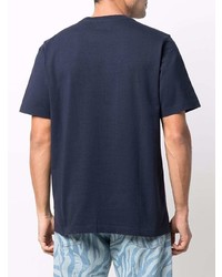 T-shirt à col rond bleu marine Stussy