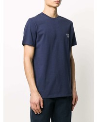 T-shirt à col rond bleu marine A.P.C.