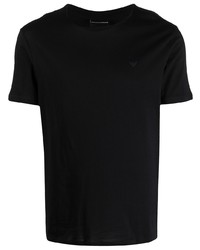 T-shirt à col rond bleu marine Emporio Armani