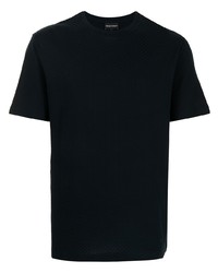 T-shirt à col rond bleu marine Emporio Armani