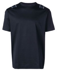 T-shirt à col rond bleu marine Emporio Armani