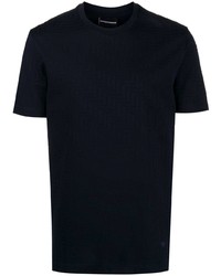 T-shirt à col rond bleu marine Emporio Armani