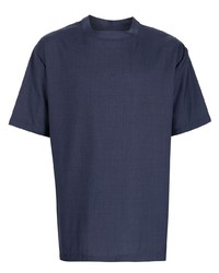 T-shirt à col rond bleu marine Emporio Armani