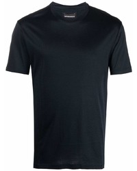 T-shirt à col rond bleu marine Emporio Armani