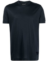 T-shirt à col rond bleu marine Emporio Armani