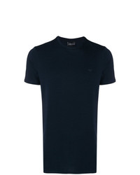 T-shirt à col rond bleu marine Emporio Armani