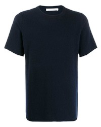 T-shirt à col rond bleu marine Extreme Cashmere