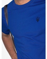 T-shirt à col rond bleu marine Ermenegildo Zegna