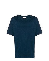 T-shirt à col rond bleu marine Facetasm