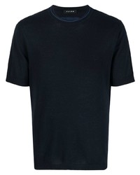 T-shirt à col rond bleu marine Falke