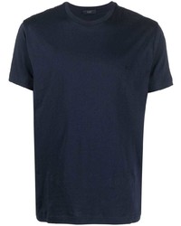 T-shirt à col rond bleu marine Fay