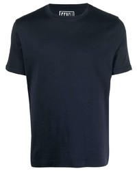 T-shirt à col rond bleu marine Fedeli