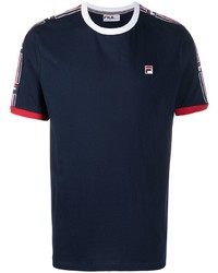 T-shirt à col rond bleu marine Fila