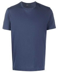 T-shirt à col rond bleu marine Finamore 1925 Napoli