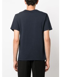 T-shirt à col rond bleu marine MAISON KITSUNÉ