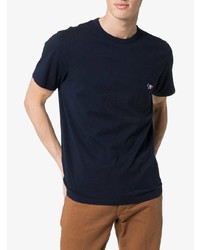 T-shirt à col rond bleu marine MAISON KITSUNÉ