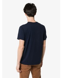 T-shirt à col rond bleu marine MAISON KITSUNÉ