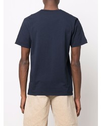 T-shirt à col rond bleu marine MAISON KITSUNÉ