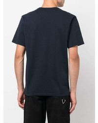 T-shirt à col rond bleu marine MAISON KITSUNÉ