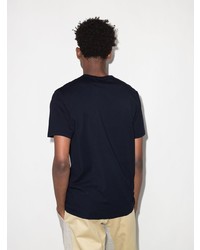 T-shirt à col rond bleu marine MAISON KITSUNÉ