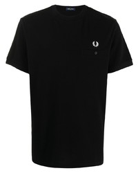 T-shirt à col rond bleu marine Fred Perry