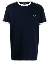 T-shirt à col rond bleu marine Fred Perry