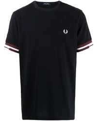 T-shirt à col rond bleu marine Fred Perry