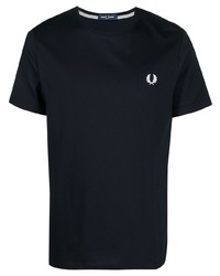 T-shirt à col rond bleu marine Fred Perry