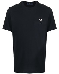 T-shirt à col rond bleu marine Fred Perry