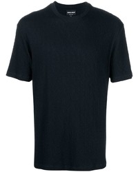 T-shirt à col rond bleu marine Giorgio Armani