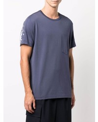 T-shirt à col rond bleu marine Stone Island Shadow Project