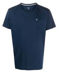 T-shirt à col rond bleu marine Hackett