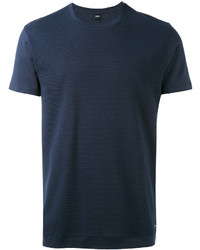 T-shirt à col rond bleu marine Hugo Boss
