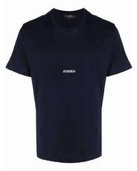 T-shirt à col rond bleu marine Hydrogen
