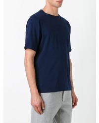 T-shirt à col rond bleu marine Marni