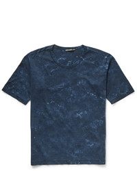 T-shirt à col rond bleu marine Issey Miyake