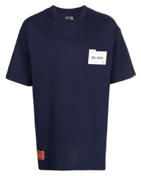 T-shirt à col rond bleu marine Izzue