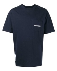 T-shirt à col rond bleu marine Izzue