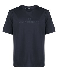 T-shirt à col rond bleu marine J. Lindeberg