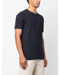 T-shirt à col rond bleu marine Lardini