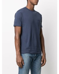 T-shirt à col rond bleu marine Stone Island