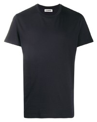 T-shirt à col rond bleu marine Jil Sander