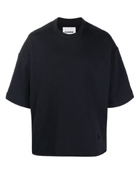 T-shirt à col rond bleu marine Jil Sander