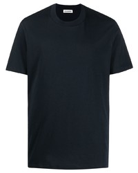 T-shirt à col rond bleu marine Jil Sander