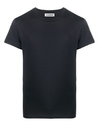 T-shirt à col rond bleu marine Jil Sander