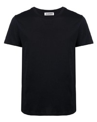 T-shirt à col rond bleu marine Jil Sander