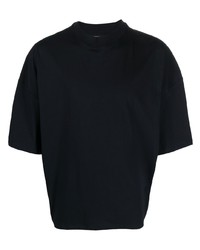 T-shirt à col rond bleu marine Jil Sander